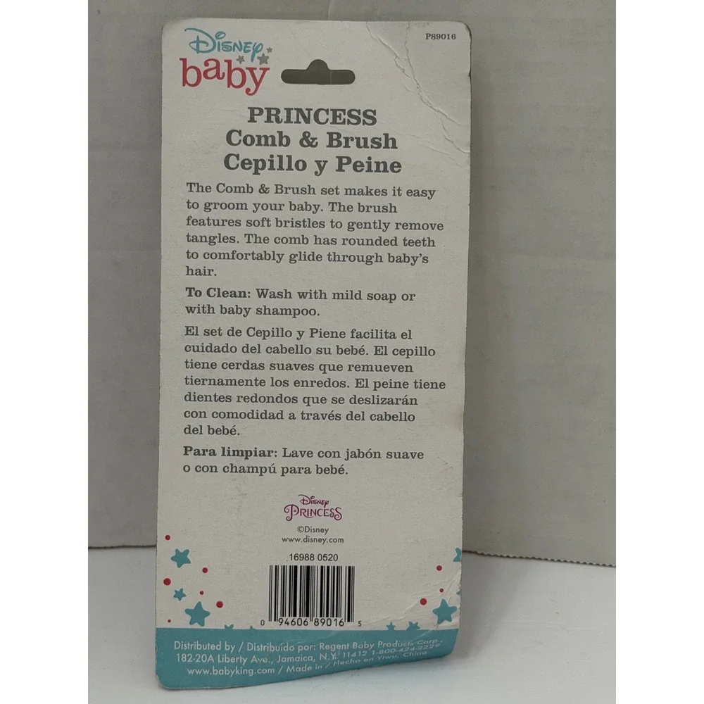 Disney Baby Princess Ariel Brush and Comb Set Little Mermaid White P89016